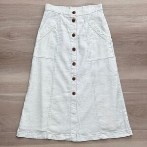 Anthropologie - Akemi + Kin Linen Button Skirt